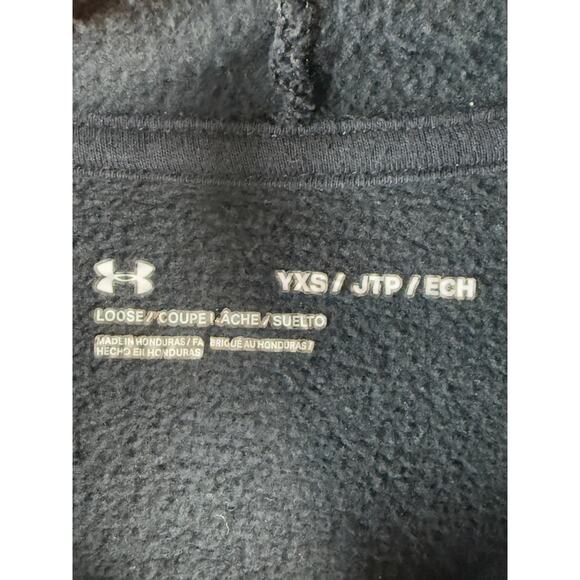 Project Rock Under Armour Pullover Hoodie Black Gold Youth XS Dwayne Johnson Kid - Picture 4 of 9